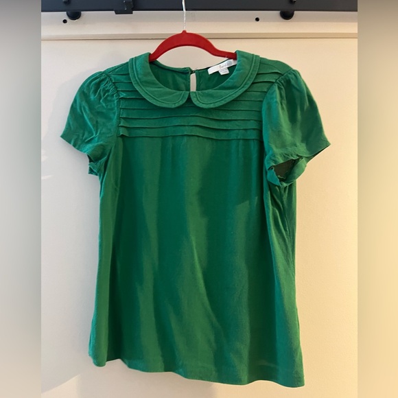 Boden Tops - Boden short sleeve shirt with Peter Pan collar, Size 6